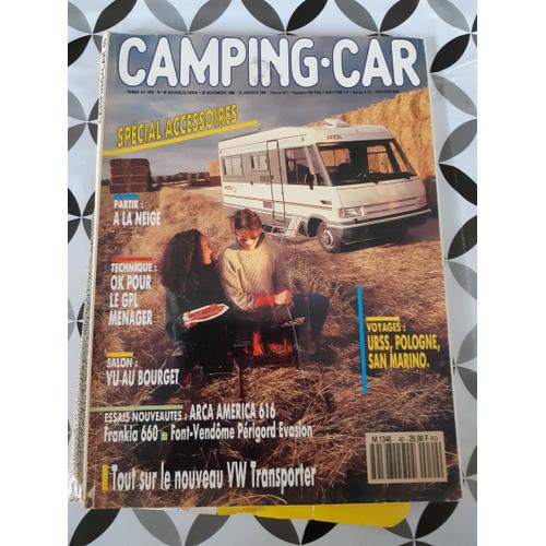 Camping Car Magazine 40 Novembre 1990 Spécial Accessoires Salon Bourget Arca America Frankia Volswagen Transporter