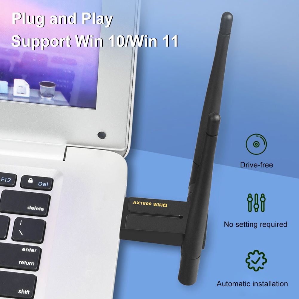 Carte rseau sans fil USB WiFi 2.4GHz 5GHz, double bande, co... - 2