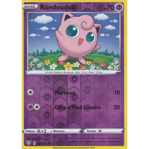 Carte Pokemon - Rondoudou - 67/189 - Reverse - Épée Et Bouclier 3 Ténèbres Embrasées