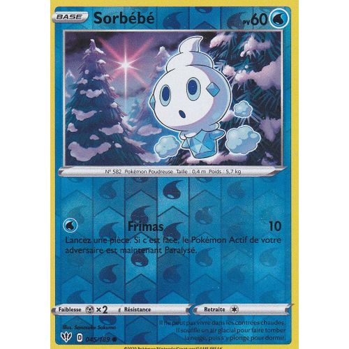 Carte Pokemon - Sorbébé - 45/189 - Reverse - Épée Et Bouclier 3 Ténèbres Embrasées