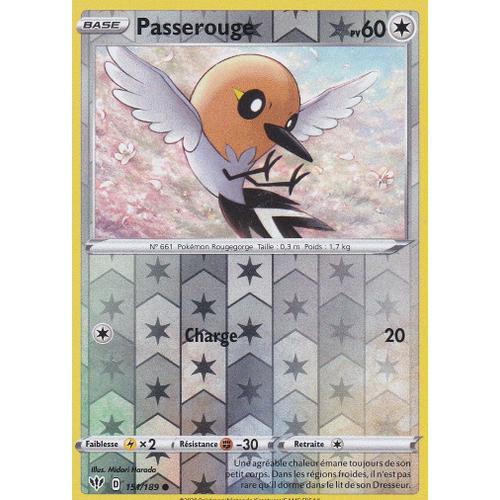 Carte Pokemon - Passerouge - 151/189 - Reverse - Épée Et Bouclier 3 Ténèbres Embrasées