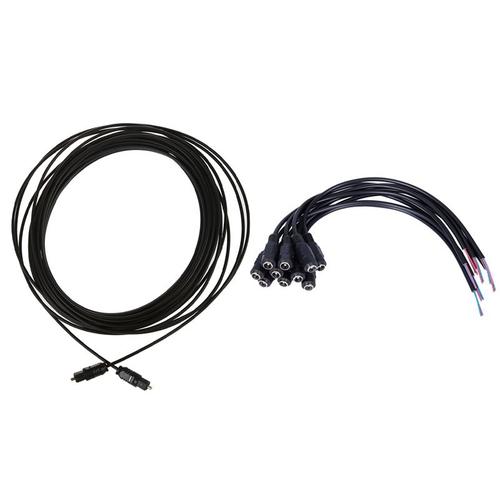 câble Audio à Fiber optique de 10M, OD2.2Mm, avec 10 fiches d'alimentation 12V DC, connecteur Jack femelle