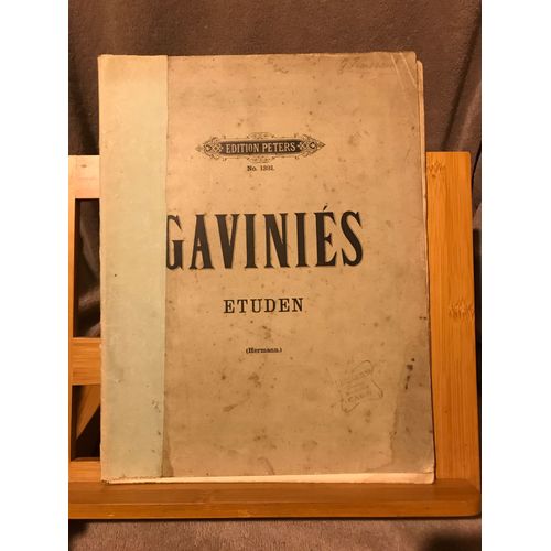 Gavinies Etudes Matinées Violon Seul Partition Éditions Peters N°1381 Hermann