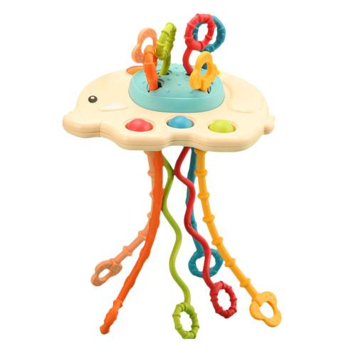 Jouets Mentaires Oriels Légers Montessori Pour Bébé, Ficelle De Côtes En Silicone, Jouets De Dentition Réutilisables, Éducation Précoce, Expérience Tactile