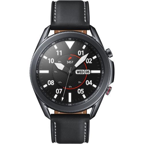 Samsung Galaxy Watch 3 - 45 Mm - Noir Mystique - Montre Intelligente Avec Bracelet - Cuir - Affichage 1.4" - 8 Go - Wi-Fi, Lte, Nfc, Bluetooth - 4g - 53.8 G