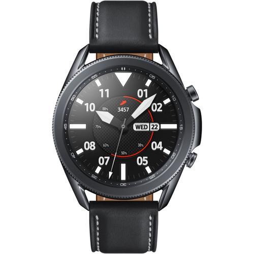 Samsung Galaxy Watch 3 - 45 Mm - Noir Mystique - Montre Intelligente Avec Bracelet - Cuir - Affichage 1.4" - 8 Go - Wi-Fi, Nfc, Bluetooth - 53.8 G