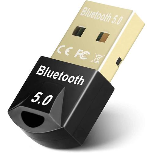 Cl¿¿ Bluetooth 5.0 Dongle USB, Adaptateur Bluetooth R¿¿cepteur ¿¿metteur pour PC Compatible avec Windows 10/8.1/8/7, Adaptateur Bluetooth pour Casque, Souris, Clavier, PC, Smartphone, Tablette