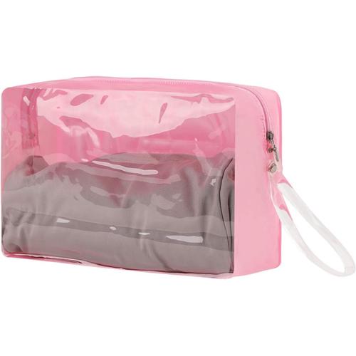 Sac de Toilette ¿¿tanche Sac de Piscine Transparent en PVC Sac ¿¿ cosm¿¿tique Voyage Sac de Maquillage Portable pour Vacances Salle de Bains Organisateur de Maillot de Bain