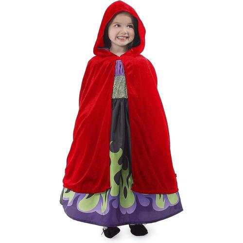 Robe Capuche D'halloween Enfant D¿¿Guisement Le Petit Chaperon Rouge Poncho Gothic 110cm Pour Cosplay