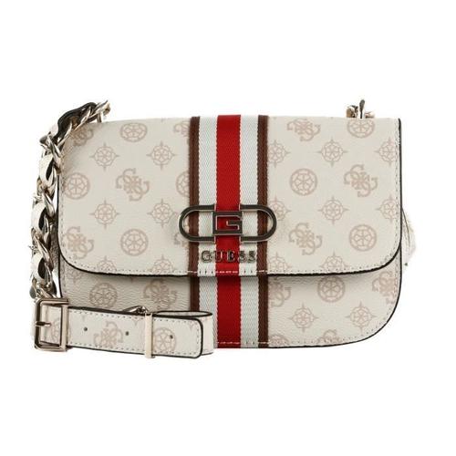 GUESS Nelka Crossbody Flap Cream Logo [255073] - sac à épaule bandoulière sacoche