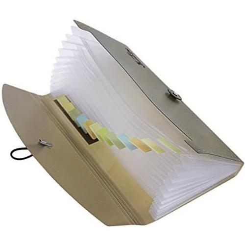 Pochette ¿¿ Documents Trieurs ¿¿ Soufflets Enveloppe Ch¿¿Quier Translucide Feuille Organisateur Porte Trieur Avec Planche Rubrique Pour Marquer Et Classer