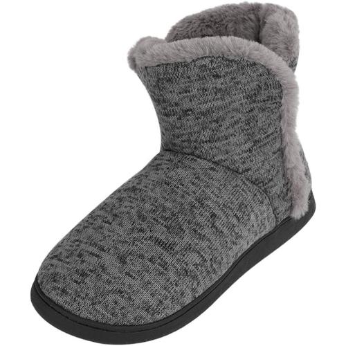 Chaussons Bottines Femme Bottes Peluche pour hommes Femmes Chaussure Hive Bottes de Chambre Chausson pour maison en velours Chaussures chaudes d'hiver antid¿¿rapantes