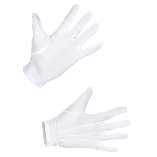 Gants Courts Blancs Adulte - Taille: Xl