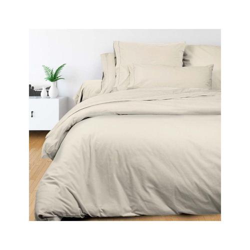 Housse De Couette En Coton Percale 240x220 Cm Camille Ecru, Par Songe De Camille