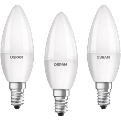 Ampoule Led E14 Base Classic B 40 | 4.9 W - Equivalence Incandescence 40 W, Forme De Bougie / Mat, Blanc Chaud - 2700k, Lot De 3