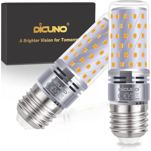 Ampoule Led E27, 10w Ampoule Maïs Led Équivalent 130w Lampe Halogène, Blanc Chaud 2700k, 1200lm, Non-Dimmable, Gros Culot À Vis E27 Maïs Led, Lot De 2