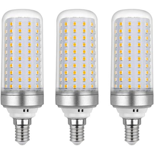 Ampoule Led E14 Maïs 20w, Ac175-265v, 2200lm Blanc Chaud 3000k, Non Dimmable, 200w Ampoule Halogène Équivalent, Ampoule Maïs Led Pour Lustres, Plafonniers, Lampes De Table Et Lampadaires, Lot De 3