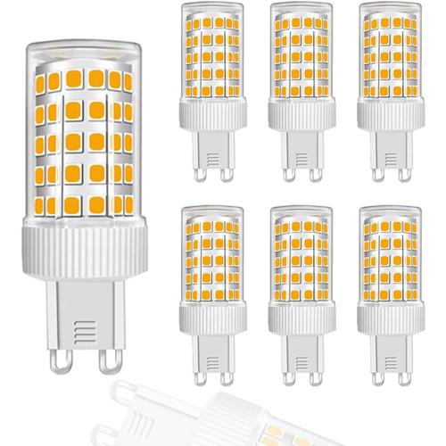 Lot De 6 Ampoules Led G9 10w Équivalent Halogène 150w, 86 Led, 1000lm, Angle De Faisceau 360°, Ultra Lumineuses, Ac220-240v, Non Dimmable, Blanc Chaud 3000k