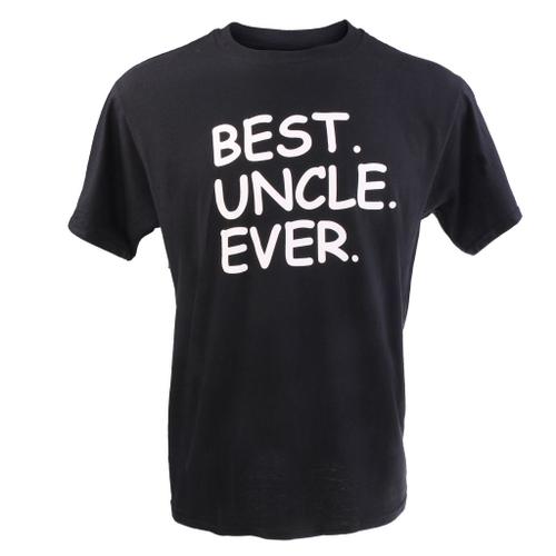 Best Uncle Ever T-Shirt Slogan À Manche Courte Cadeau Anniversaire Pour Oncles L
