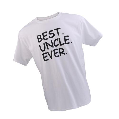 Best Uncle Ever T-Shirt Slogan À Manche Courte Cadeau Anniversaire Pour Oncles L