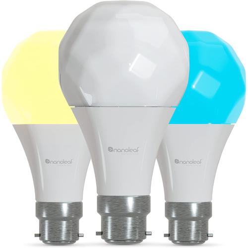 Essentials Pack De 3 Ampoules Led B22 Connectées Rgbw - Lampes Intelligentes Thread & Bluetooth , Compatible Google Home Apple, Synchro Musique Et Ecran, Pour Salon Chambre Ou Bureau Gaming