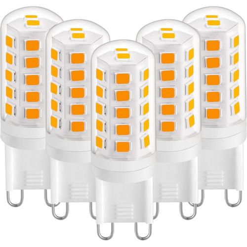 Ampoule Led G9 3w Blanc Chaud 2700k, Ampoules Led G9 420lm, Équivalent À Une Ampoule Halogène 28w 40w, Ampoules Led G9 Maïs Pour Lampe De Bureau, Anti-Flicker, Ac 220-240v, Paquet De 5