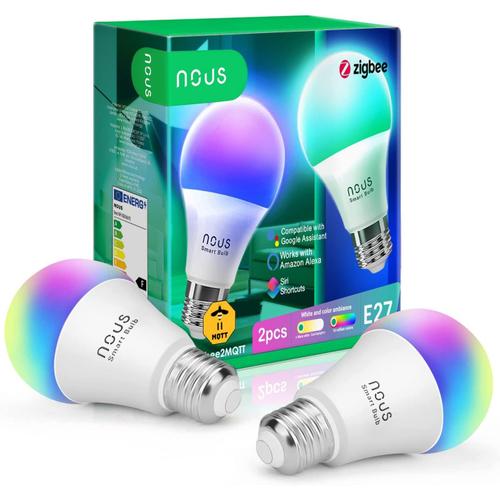 P3z Ampoule Intelligente Zigbee Rgb E27, Compatible Avec Alexa, Google Home, Homekit Et Home Assistant, 16 Millions De Couleurs, Contrôle Vocal Et Par Application, 2700-6500k