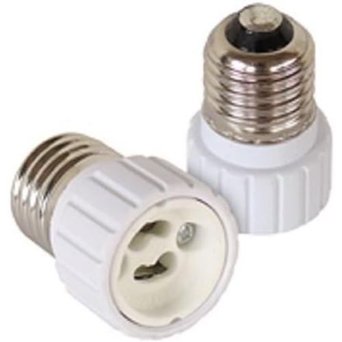 Lampe Socket Adaptateur Convertisseur Socket Adaptateur pour douille E14 e27 B22 GU10 pour LED et Halogène Ampoules à économie d'énergie 2 x E27 auf GU10