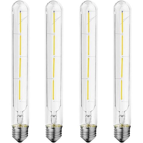 4 Pièce E27 Ampoule Edison Retro T30 5w Lampe À Filament Led Blanc Froid 6000k Super Brillant 400lm Ampoule Vintage Led 360° Angle De Faisceau Ac220v-Non Dimmable