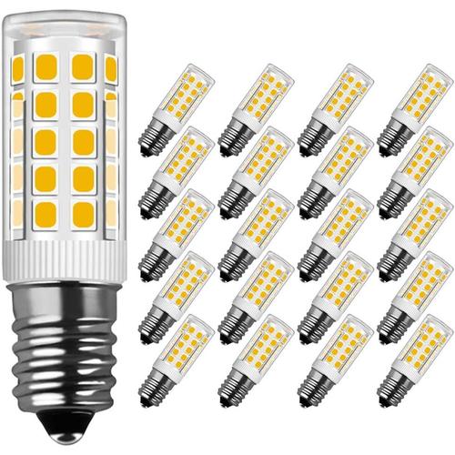 Ampoule Led E14, 5w Equivalente À Ampoule Incadesent De 40w, 330lm,3000k Blanc Chaud, Angle De Faisceau De 360 Dégrés, Non-Dimmable,Lot De 20