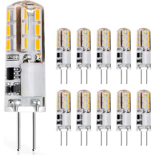 Ampoule G4 Led 12v, 1 Watt (Équivalent À Halogene 10w), Lampe Led Spot Pour Lumiere Puck, Lustre, Non-Dimmable, 12 Volt, Blanc Chaud, Pack De 10