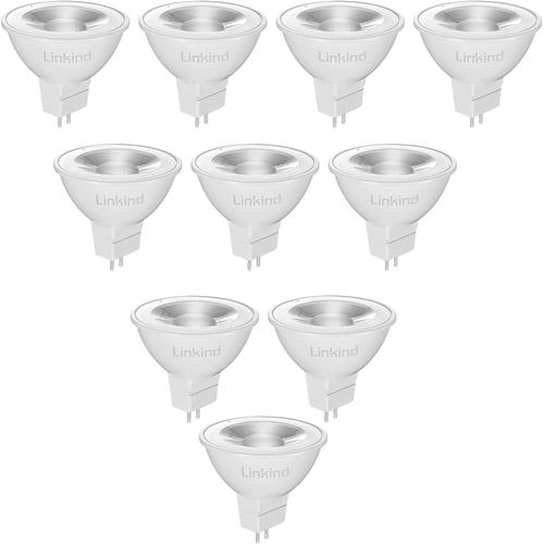 Ampoules Led Gu5.3 Mr16 12v, 5w Equivalent À 50w Lampe Traditionnelle, Blanc Chaud 2700k, 520lm, 36° Angle, Ampoules Led Spot 12v, Non Dimmable, Lot De 10