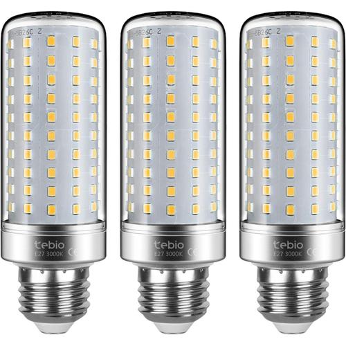 LED Argent Maïs ampoules E27 25W Candélabre ampoules 200W équivalent, 2500LM, Blanc Chaud 3000K ampoules LED Lustre décoratifs, non dimmable, Lot de 3