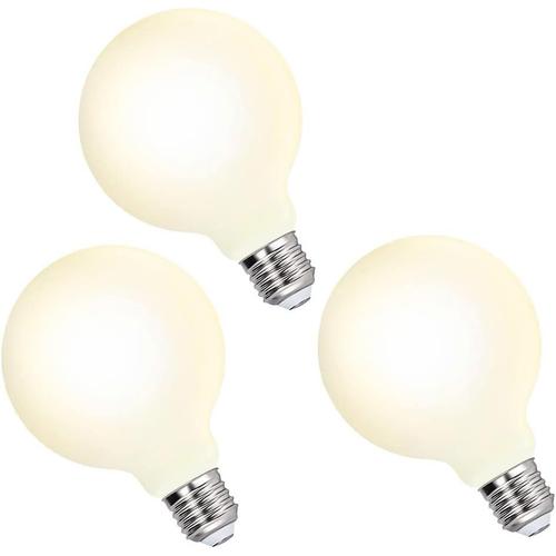 Lampes Grosse Ampoules Globe Filament Led 6w 650lm Ronde G95 Culot Edison E27 Eclairage Blanc Chaud 3000k Pour Lampe Suspension Applique Lampadaire Pas Dimmable 3 Pack De