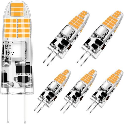 Ampoule G4 Led 2w, Blanc Chaud 3000k Ampoules, 2w Équivalent 20w G4 Ampoule Halogène, 180lm, Non Dimmable, Lot De 6