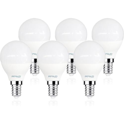 Ampoule Led E14 6w (Équivalent 50w) - 550 Lumen - Blanc Neutre 4000k - Culot Edison À Vis E14 - Lampe Led G45 P45 Mini Globe - Lot De 6