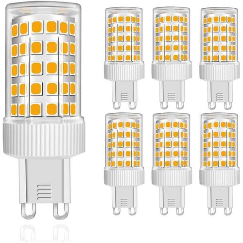 Ampoule Led G9 10w, Sans Scintillement, Blanc Chaud 3000k, 800lm, Équivalent 80w Halogène, 86-Led Super Lumineux, Économie D'énergie, Base En Céramique, Non-Dimmable, Ac220-240v, ¿22*58mm, Lot De 6