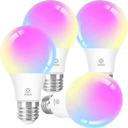 Ampoule Connectée Alexa, Ampoule Intelligente 10w Wifi Led Smart Bulb E27,Compatible Avec Alexa/Google Home,2700k-6500k Rgb Ampoule Dimmable,4 Pcs