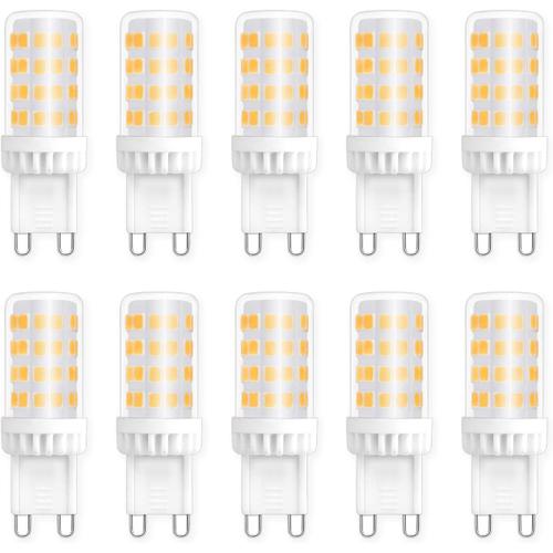 Ampoules Led G9 5w, Equivalente 50w 40w 33w Halogène Lumière, 450lm, Blanc Chaud 2700k, Ac 220v, Culot G9 Standard, Pour Ceiling Lighting, Kitchen, Chambre, Salon, Pack De 10