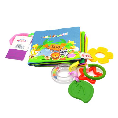 Livre D Eveil Bebe Lavable Livre Eveil Tissu Bebe Enfant Livre De Chiffon Animaux Tissu Livre Bebe Jouets Montessori D Enfants Sensoriel Zoo Rakuten