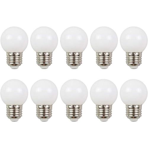 Lot De 10 2w Ampoule Led Culot E27 Globe G45, Couleur Led Lampe Pour L'éclairage Des Fêtes, Outdoor Patio Party Christmas