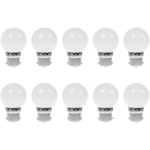 Lot De 10 2w Ampoule Led Culot B22 Globe G45, Couleur Led Lampe Pour L'éclairage Des Fêtes, Outdoor Patio Party Christmas