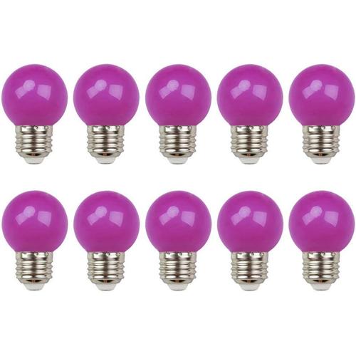 Lot De 10 2w Ampoule Led Culot E27 Globe G45, Couleur Led Lampe Pour L'éclairage Des Fêtes, Outdoor Patio Party Christmas