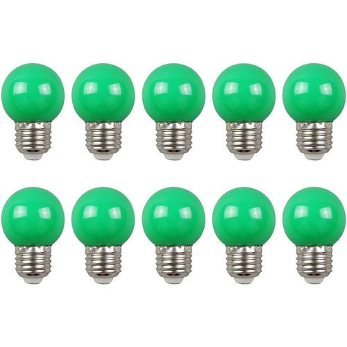 Lot De 10 2w Ampoule Led Culot E27 Globe G45, Couleur Led Lampe Pour L'éclairage Des Fêtes, Outdoor Patio Party Christmas