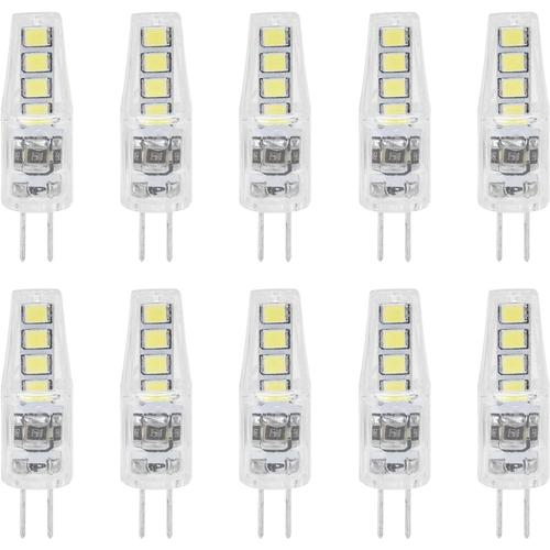 10 Pièces G4 8led Lumière 2835 Puces De Lampe 2w 360 Angle Pc Lampe Ampoule Halogène Lampe Ampoule Dimmable Led Ampoule Pour Bureau À Domicile 220v(Blanc)