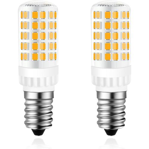 Dimmable Ampoule Led E14, 5w Équivalent 40w Lampes Halogènes, Pour Réfrigérateur, Lustres, Hotte Cuisine, Blanc Chaud 3000k, 500lm, 2 Pièces