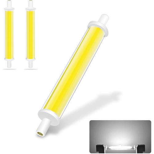 Ampoules R7s Led 118mm Gradable, Cool White 6000k, 7,7w Équivalent À Une Ampoule Halogène 60w, Ac220v 850lm, Pas De Scintillement, Fonctionnement À Basse Température