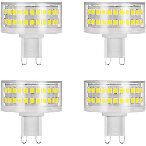 Ampoules À Led G9 8w, Plats Ronds, 88 Puces À Led, Équivalentes Aux Ampoules Halogènes De 80 W, 800lm, Blanc Lumière Du Jour 6000k, Angle De Diffusion De 360 °, Ca 220-240v, Non-Dimmable