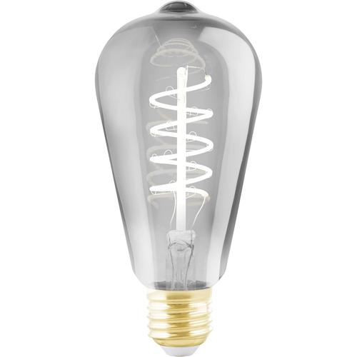 Ampoule Led E27 À Intensité Variable Vintage Noir/Transparent 4 W (Équivalent À 15 W) 100 Lm E27 Led Blanc Chaud 2000 K Ampoule Décorative Led St64 Ø 6,4 Cm