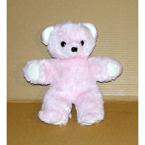 Peluche Ours Rose Histoire D'ours Vintage Doudou Ourson 28 Cm